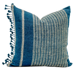 INDIGO BLUE VINTAGE INDIAN WOOL PILLOW COVER - Krinto.com