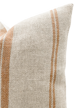VINTAGE GRAIN SACK IN CARAMEL PILLOW COVER - Krinto.com