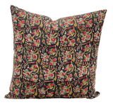KALAMKARI NOIR AND CORAL PILLOW COVER - Krinto.com