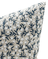 FLEUR IN NAVY BLUE PILLOW COVER - Krinto.com