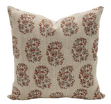 AZALEA IN TERRA COTTA AND GREY PILLOW COVER - Krinto.com
