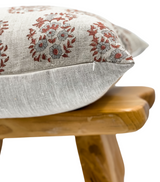 AZALEA IN TERRA COTTA AND GREY PILLOW COVER - Krinto.com