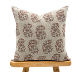 AZALEA IN TERRA COTTA AND GREY PILLOW COVER - Krinto.com