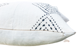 White with Black Diamonds Mudcloth Pillow Cover - Krinto.com