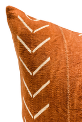 Rust Brown and Cream Chevrons Mudcloth PIllow Cover - Krinto.com