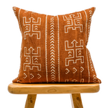 Rust and Cream Mudcloth Pillow Cover - Krinto.com