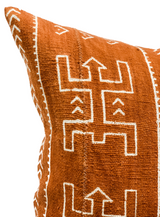 Rust and Cream Mudcloth Pillow Cover - Krinto.com