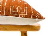 Rust and Cream Mudcloth Pillow Cover - Krinto.com