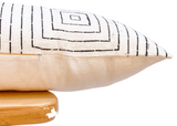 Extra Long White and Black Mudcloth Pillow Cover - Krinto.com