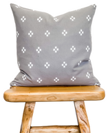 Blue Grey and White Dot Hmong Pillow Cover - Krinto.com