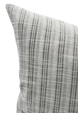 Grey Green with Black Stripes Woven Pillow Cover - Krinto.com