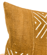 Mustard with White Pattern Pillow Cover - Krinto.com