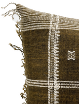 UMBER BROWN VINTAGE INDIAN WOOL PILLOW COVER - Krinto.com