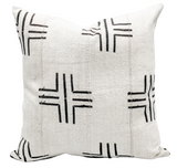 Cream White with Black Crosses Pillow Cover - Krinto.com