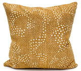 Mudcloth White Dots on Mustard Pillow Cover - Krinto.com