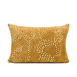 Mudcloth White Dots on Mustard Pillow Cover - Krinto.com