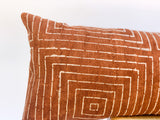 Extra Long Indigo Mudcloth Pillow Cover 14x36 - Krinto.com