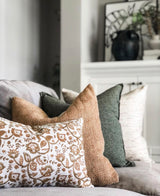 Verona in Khaki Olive and Mustard PILLOW COVER - Krinto.com