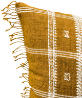 MUSTARD SAFFRON VINTAGE INDIAN WOOL PILLOW COVER - Krinto.com