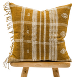 MUSTARD SAFFRON VINTAGE INDIAN WOOL PILLOW COVER - Krinto.com