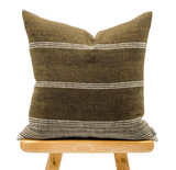 UMBER BROWN VINTAGE INDIAN WOOL PILLOW COVER - Krinto.com