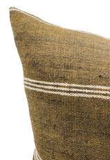 UMBER BROWN VINTAGE INDIAN WOOL PILLOW COVER - Krinto.com
