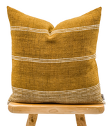 MUSTARD SAFFRON VINTAGE INDIAN WOOL PILLOW COVER - Krinto.com