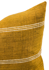 MUSTARD SAFFRON VINTAGE INDIAN WOOL PILLOW COVER - Krinto.com