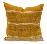 MUSTARD SAFFRON VINTAGE INDIAN WOOL PILLOW COVER - Krinto.com