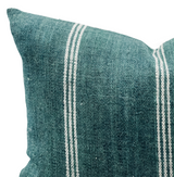 LUMBAR TEAL INDIAN WOOL PILLOW COVER - Krinto.com