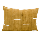 Mustard Yellow Lumbar mudcloth pillow cover - Krinto.com