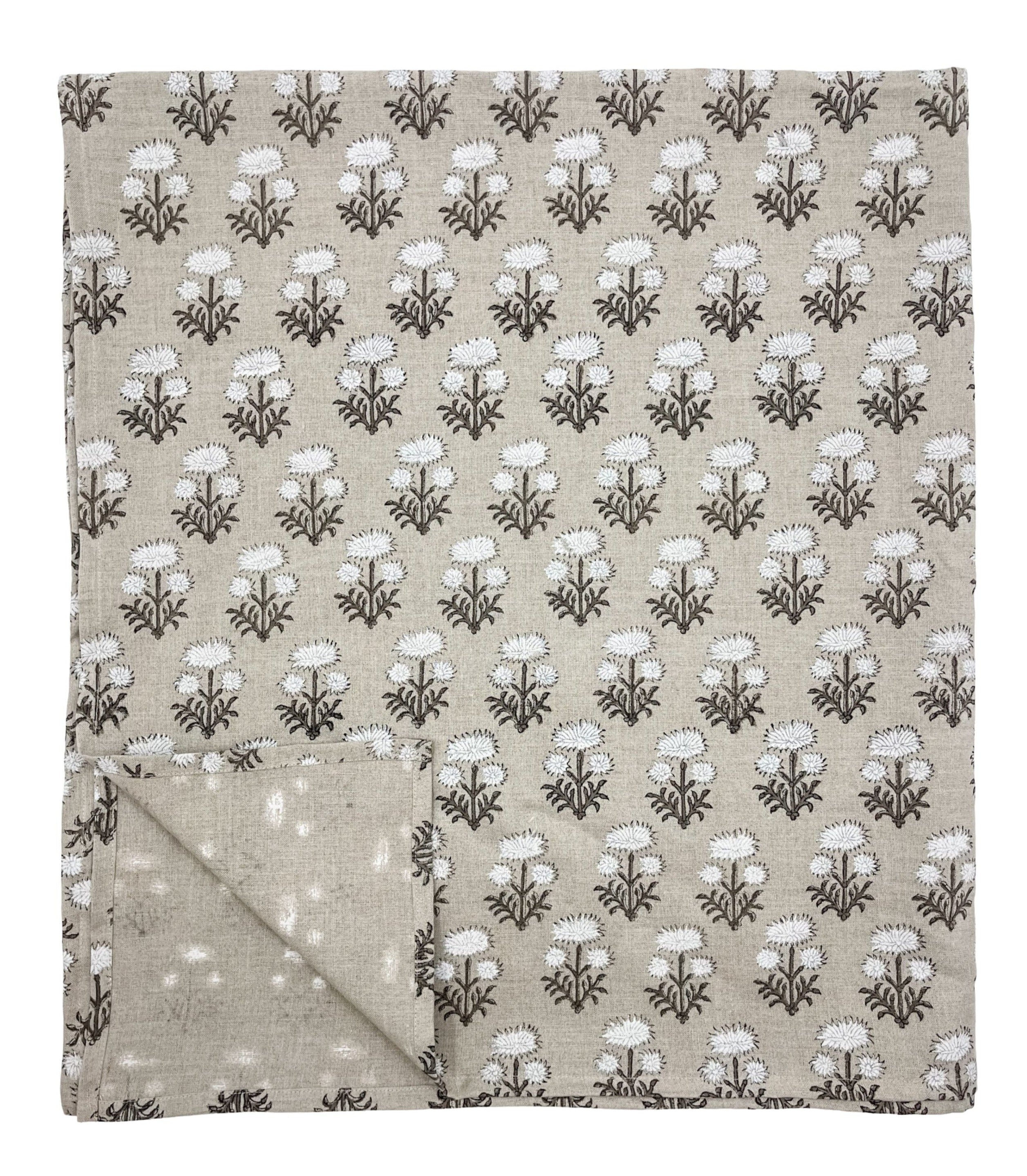 OJAI IN BEIGE/CHALK TABLECLOTH