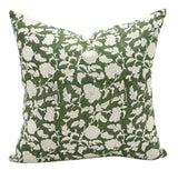 CHARLOTTE IN OLIVE GREEN PILLOW COVER - Krinto.com
