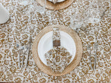 Khaki mustard tablecloth - Krinto.com