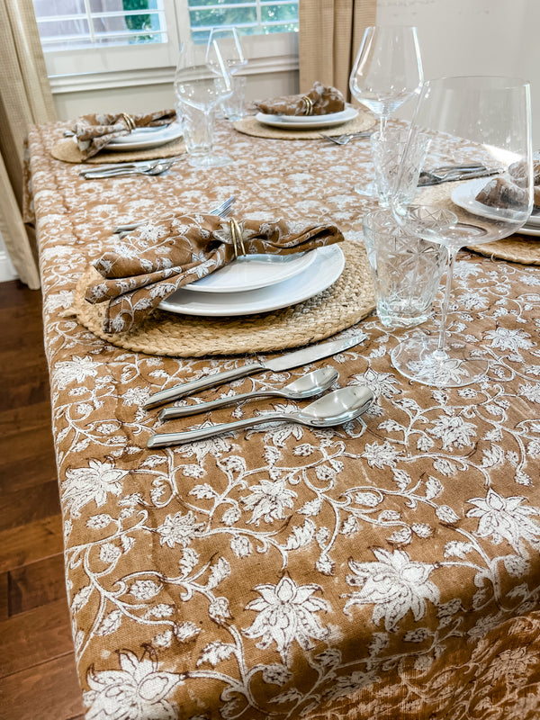 Warm Brown Tablecloth - Krinto.com