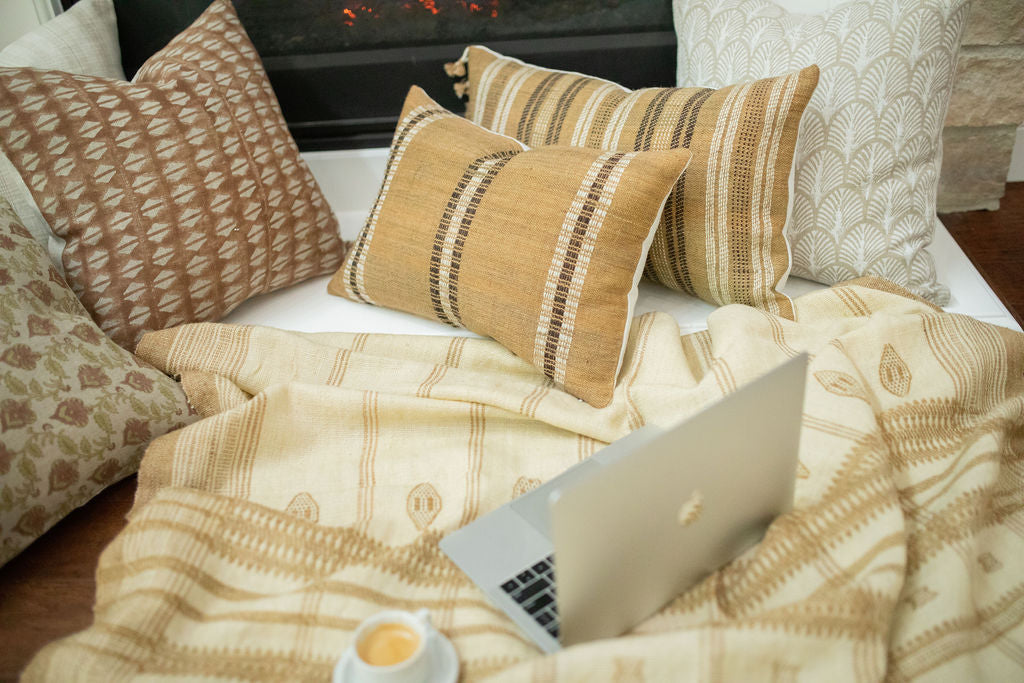 IRA IN TAN BEIGE PILLOW COVER– Krinto.com