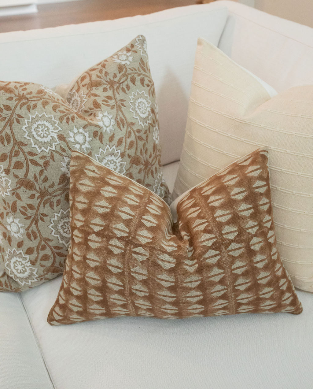 IRA IN TAN BEIGE PILLOW COVER | Krinto.com