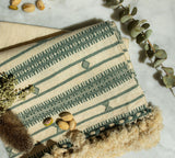 WOWEN HAND TOWEL IN CREAM WHITE AND GREEN - Krinto.com