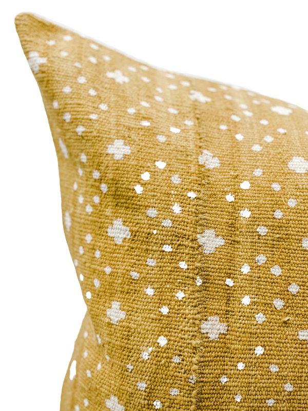 Mustard Yellow Mudcloth Pillow Cover - Krinto.com