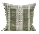 LIGHT SAGE GREEN VINTAGE INDIAN WOOL PILLOW COVER - Krinto.com