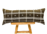 DARK BROWN WOOL EXTRA LONG PILLOW COVER - Krinto.com