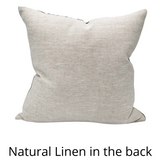 TACOMA BEIGE ON NATURAL LINEN PILLOW COVER - Krinto.com