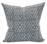 Blue Grey with White pattern Mudcloth Pillow Cover - Krinto.com