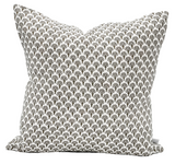 FLORAL GREY AND OLIVE GREEN ON LINEN PILLOW COVER - Krinto.com