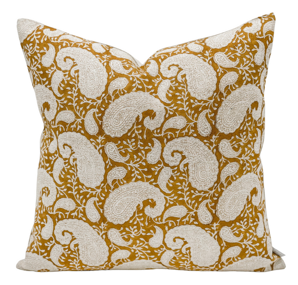 Pasadena Pillow cover in Yellow Mustard - Krinto.com
