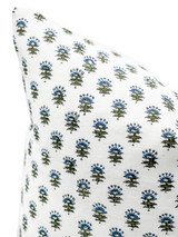 Arvin in Olive Green and Blue Pillow Cover - Krinto.com