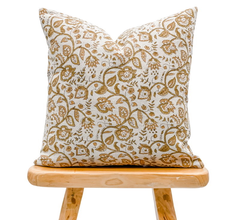 Verona in Khaki Olive and Mustard PILLOW COVER - Krinto.com