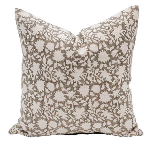 Magnolia Beige Grey Pillow Cover - Krinto.com