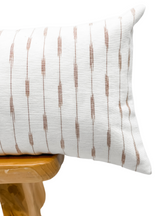 CATALINA IN CREAM WHITE AND WARM TAN BROWN EXTRA LONG PILLOW COVER - Krinto.com