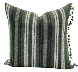 DARK GREEN VINTAGE INDIAN WOOL PILLOW COVER - Krinto.com